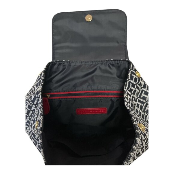 Tommy Hilfiger Women’s Navy Backpack – Logo Print with Red Trim – Gold Hardware - Picture 3 of 9